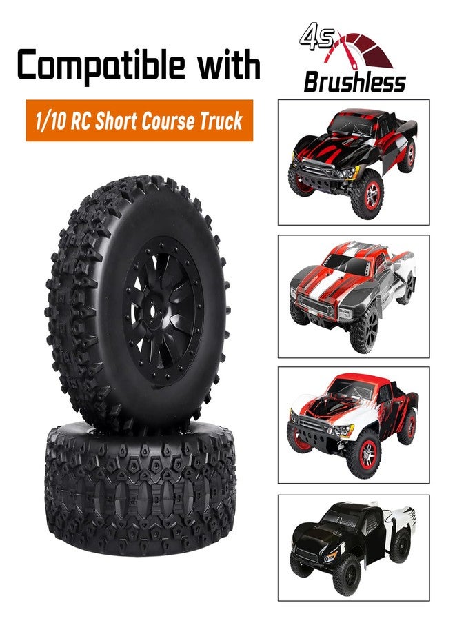 عجلات وإطارات GoHobby RC SC ذاتية اللصق لسيارات Traxxas Slash 2WD Vxl 4x4 و Redcat Blackout XTE TR10 و Losi 22S SCT RC Short Course Truck - Image 2